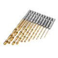 1/4 Inch Hex Shank Twist Drill Bit/ Titanium Coated HSS Twist Drill Bits